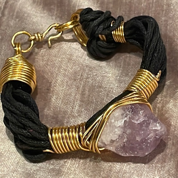 Chunky Amethyst Bracelet size 7.25 - Picture 1 of 6